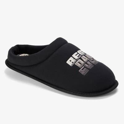 Dluxe by Dearfoams Men's Best Dad Ever Clog Slippers - Black M