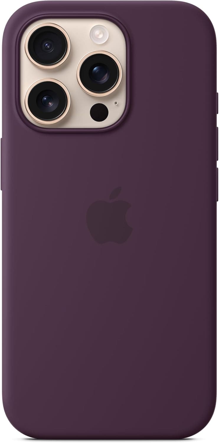 Apple iPhone 16 Pro Silicone Case with MagSafe and Camera Control: Lightweight Phone Case, Wireless Charging Compatible, Smooth Matte Finish; Plum