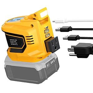 200W Ecarke Inverter for DeWALT 20V Batteries with AC and USB Ports