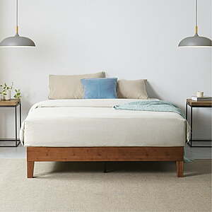 12" Zinus Wen Deluxe Bamboo Platform Bed (Queen, Cherry) - $43 + Free Shipping