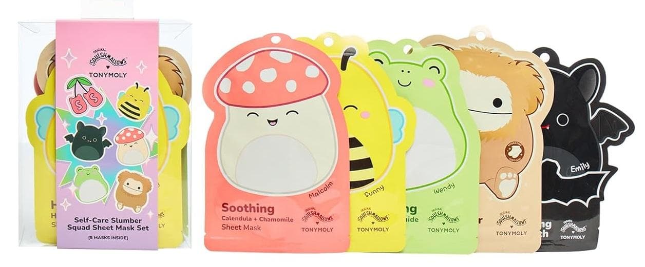 TONYMOLY x Squishmallows Self-Care Slumber Squad Sheet Mask Set