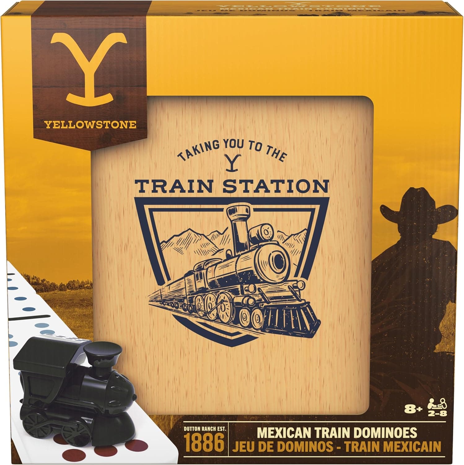Spin Master Games Yellowstone Dominoes Set - Classic Family Fun