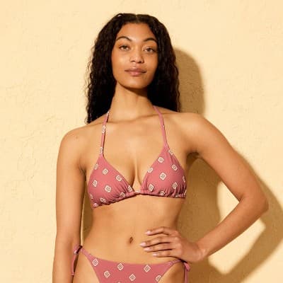 Women's Geo Print Triangle Bikini Top - Shade & Shore™ Multicolor M