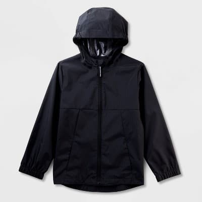 Kids' Solid Rain Jacket - Cat & Jack™ Black S