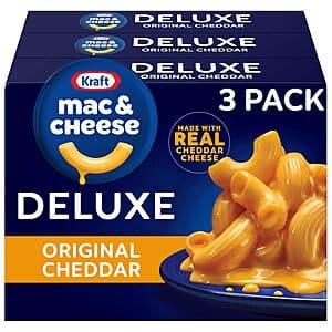 Kraft Deluxe Original Cheddar Mac & Cheese 3-Pack