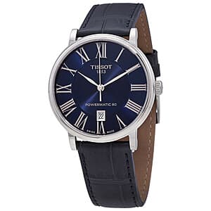Timeless Style: Tissot Carson 40mm Automatic Blue Dial Men's Watch