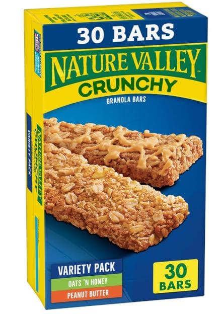 Wholesome Snacking: 30-Count Nature Valley Crunchy Granola Bars