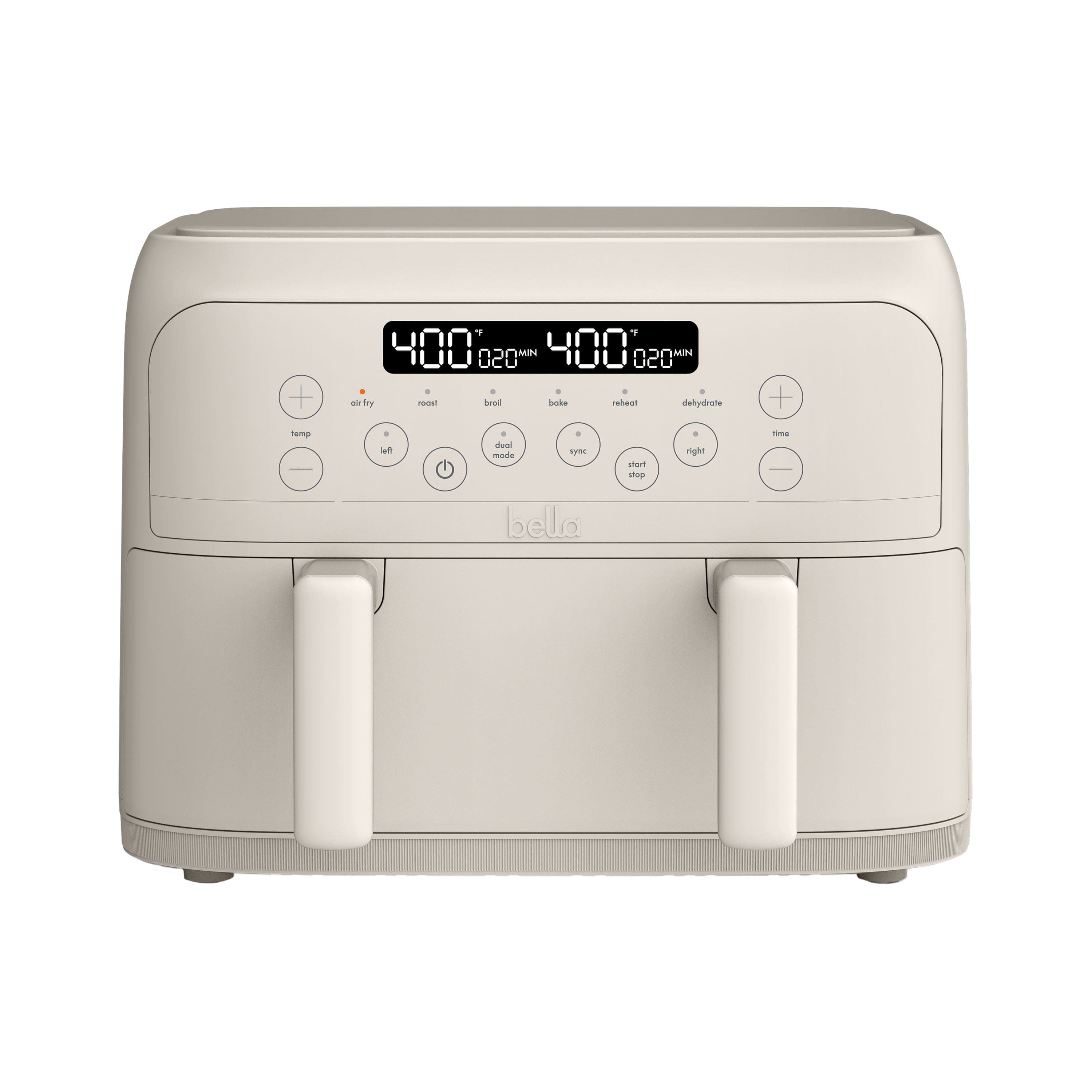 Bella - 4-qt. TriZone Air Fryer - Oatmilk