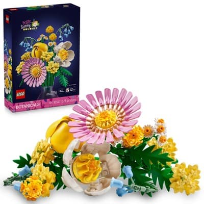 LEGO Botanicals Petite Sunny Bouquet Flower Building Set, Easter Gifts for Kids - 10347