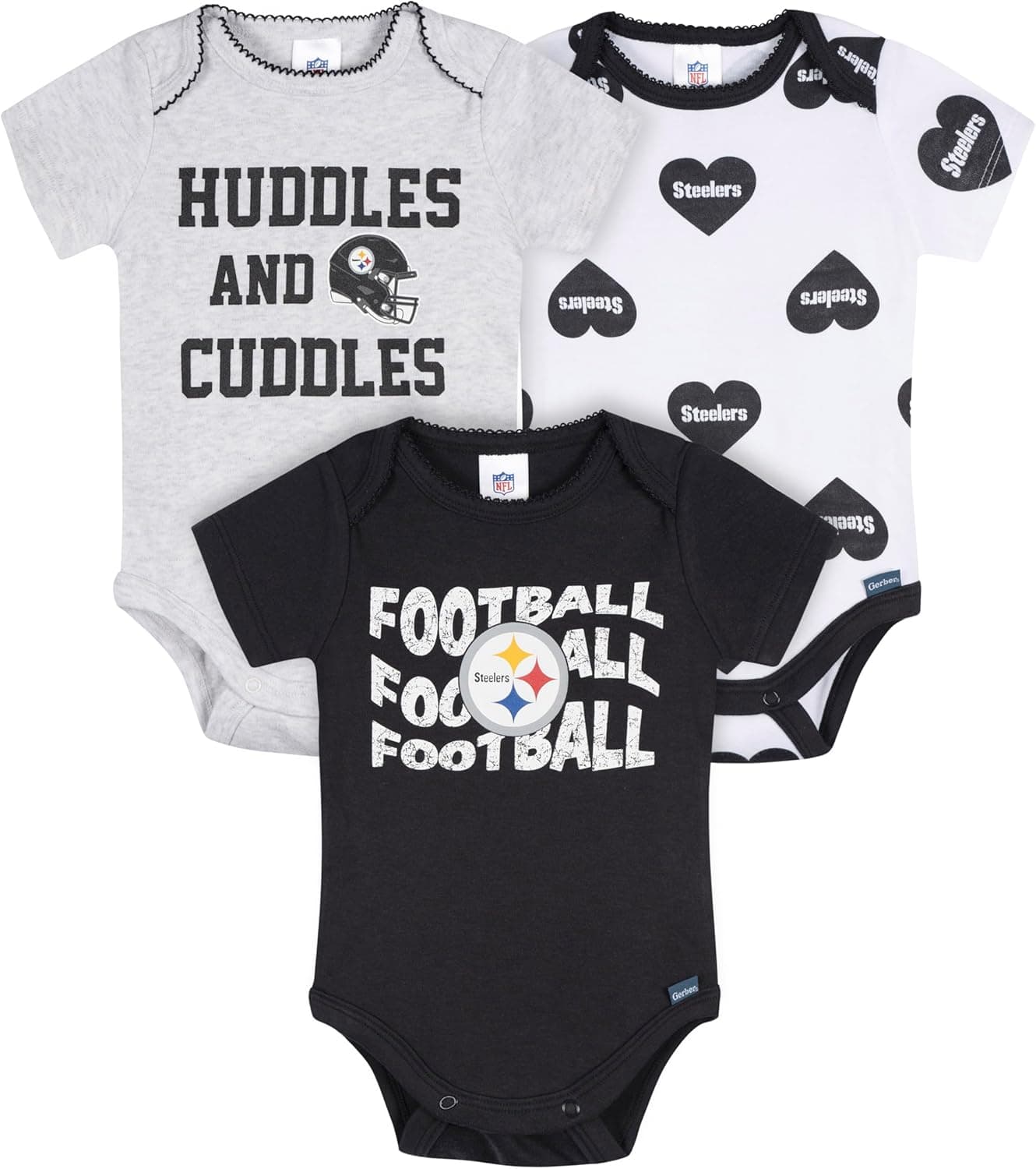 Steelers Baby Onesie 3-Pack: Cute NFL Apparel for Newborns