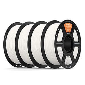 ELEGOO 1.75mm Matte PLA 3D Printer Filament (4-Pack, White) for $37