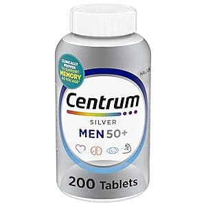 Centrum Silver Men's 50+ Multivitamin, 200-Count Only $9.60 with Subscribe & Save