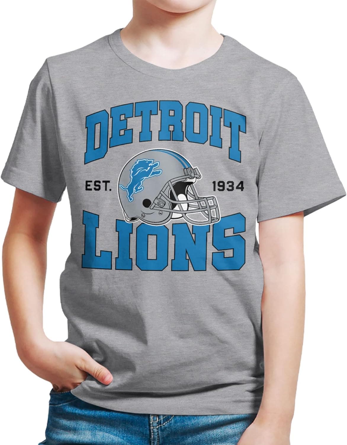 Junk Food Clothing x NFL Detroit Lions Helmet Tee for Kids