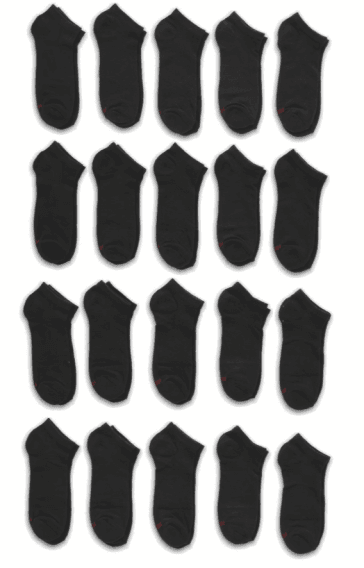 20 Pairs of Hanes Super Value Men's Socks Walmart