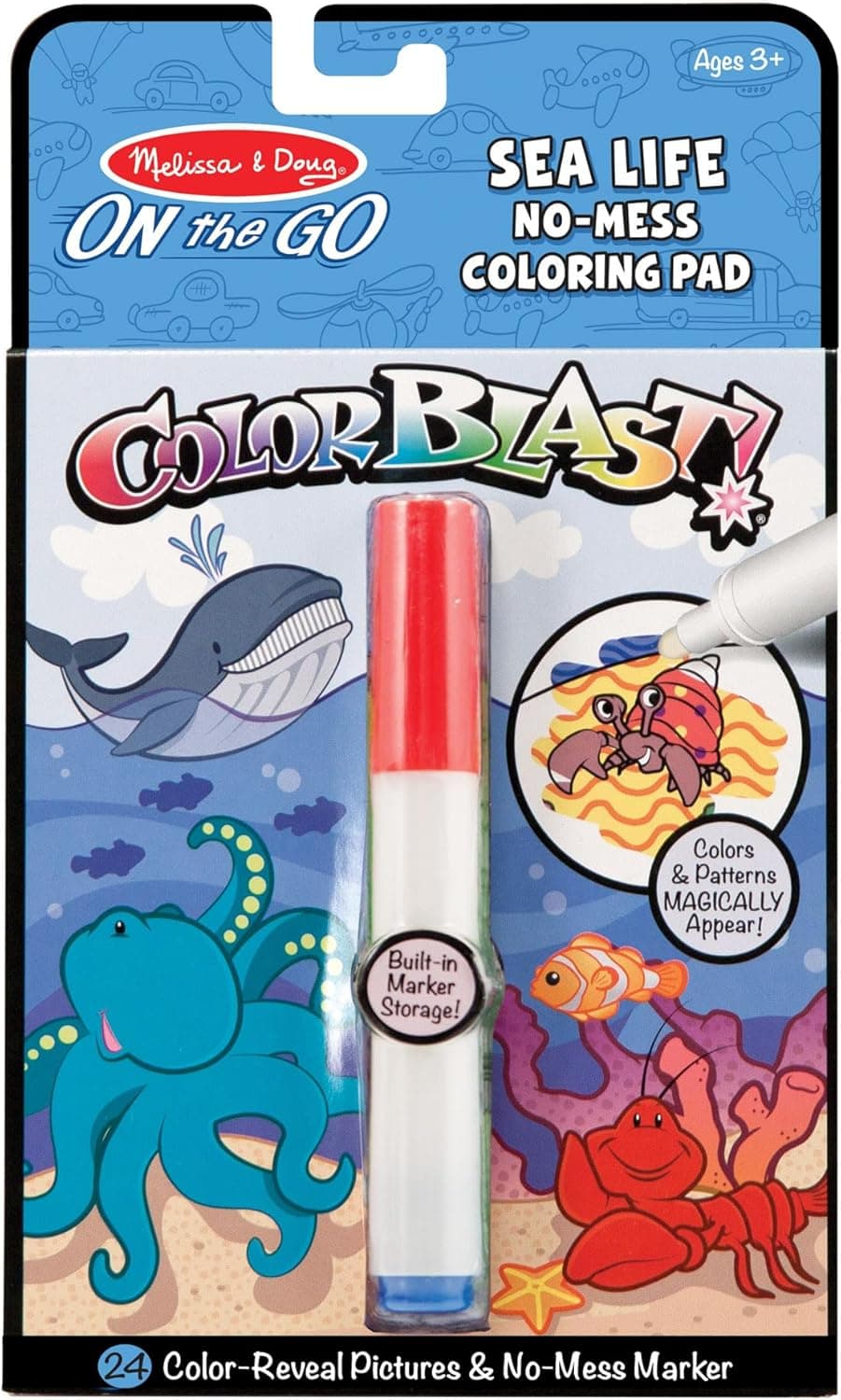 Melissa & Doug On the Go ColorBlast! Sea Life Activity Book