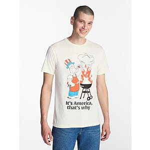 Graphic Tees: Americana, Beavis & Butt-Head, Simpsons from $3.85