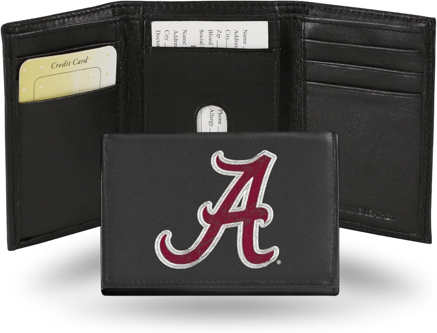 Stylish NCAA Leather Wallet, Alabama Crimson Tide