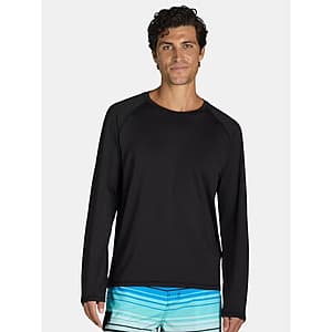 George Men's Long Sleeve Sun Shirt w/ UPF 50+ (Black Soot) from $2.85