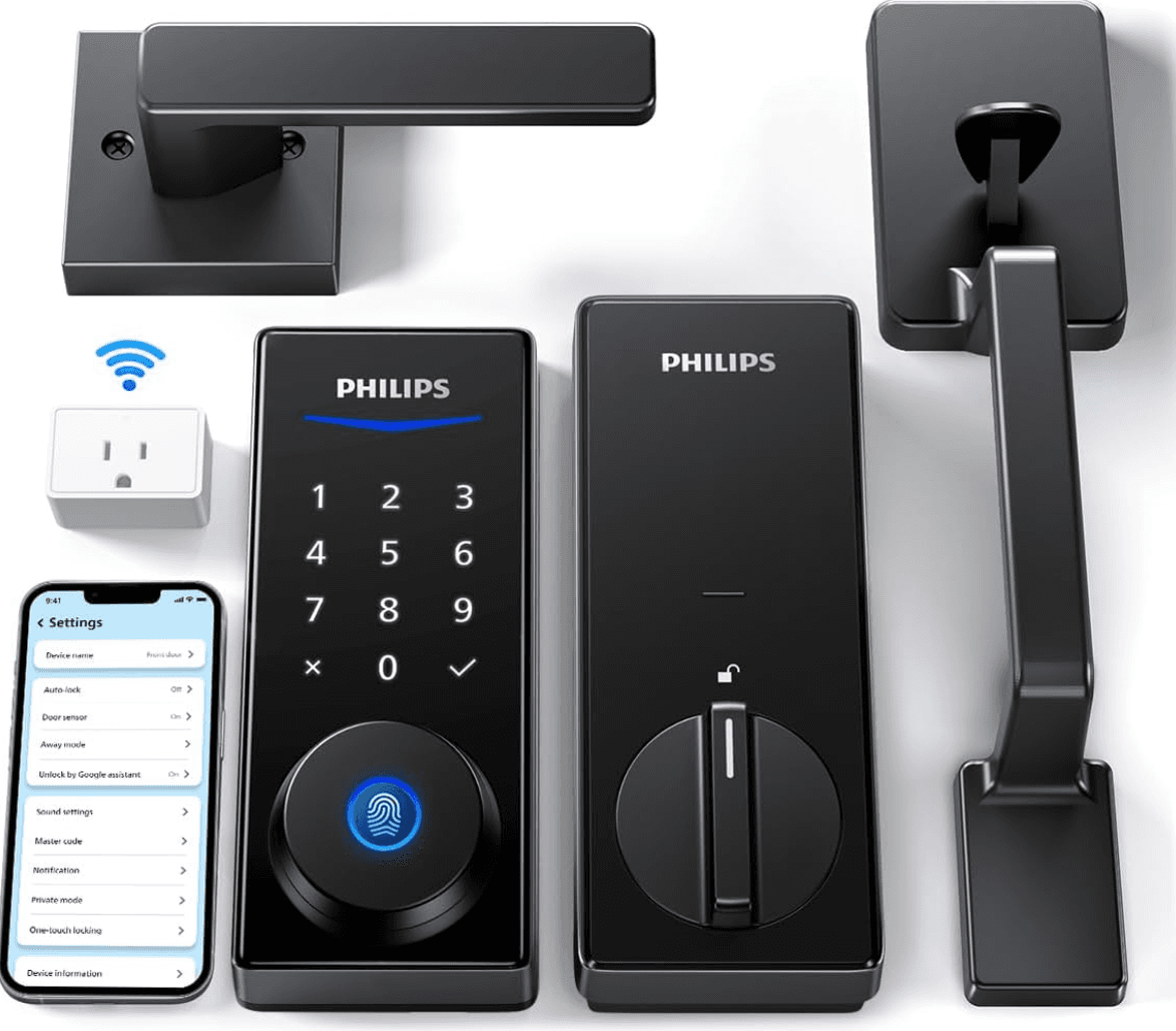 Philips Wi-Fi Smart Keyless Entry Keypad Door Lock w/ Handle Amazon