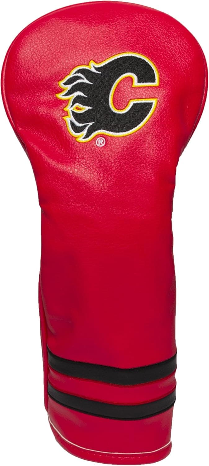 Team Golf NHL Calgary Flames Vintage Fairway Head Cover Vintage Fairway Golf Club Headcover, Form Fitting Design, Retro Design & Superb Embroidery
