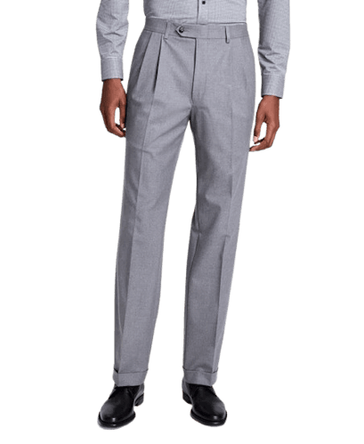 Michael Kors Men's Pleated Solid Classic Fit Pants