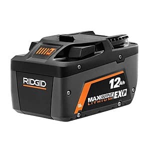 Powerful Ridgid 18V 12.0 Ah Max Exp Lithium-Ion Battery, 50% Off