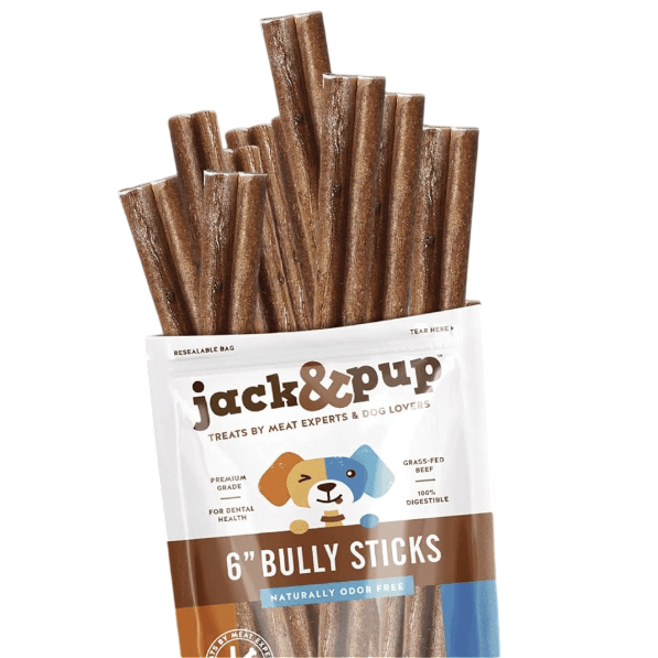 45% Off 25-Pack Jack & Pup Dog Bully Sticks
