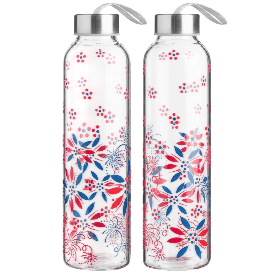 2-Pack Travel Glass Bottles with Lids for $8 at MorningSave