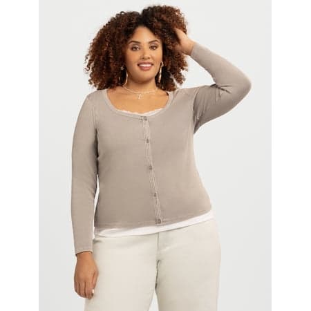 Jessica Simpson Women's Plus Manuela Layered Look Top, Sizes 0X-4X