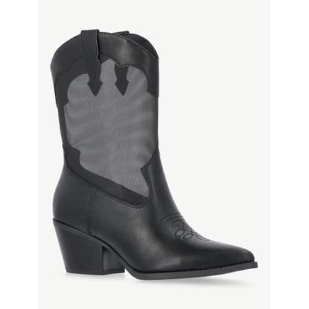 No Boundaries Women's Sheer Mesh Western Boots