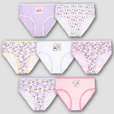 Girls' Snoopy 7pk Cotton Briefs - 4