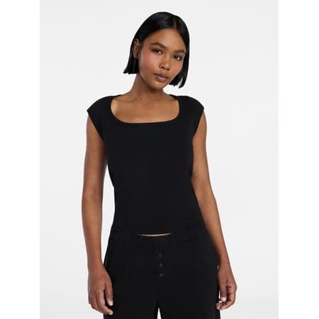 No Boundaries Cloud Core Sleep Scoop Neck Tee, Women's Sizes XXS-3X
