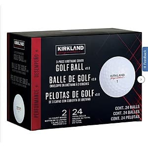 Kirkland Signature V3.0 Golf Balls - 24-Count (Yellow or White)