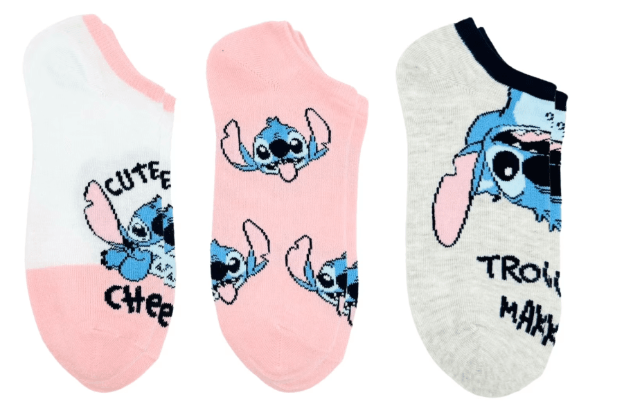 3-Pack Disney Lilo & Stitch Women's No-Show Socks Walmart