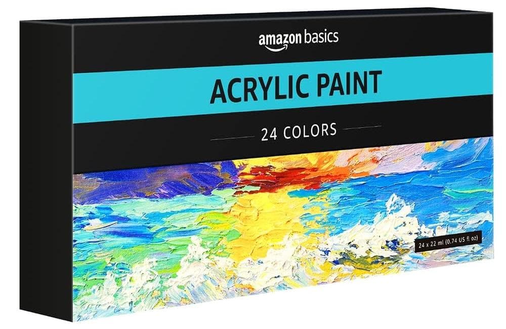 24-Pack Amazon Basics Acrylic Paint Tubes