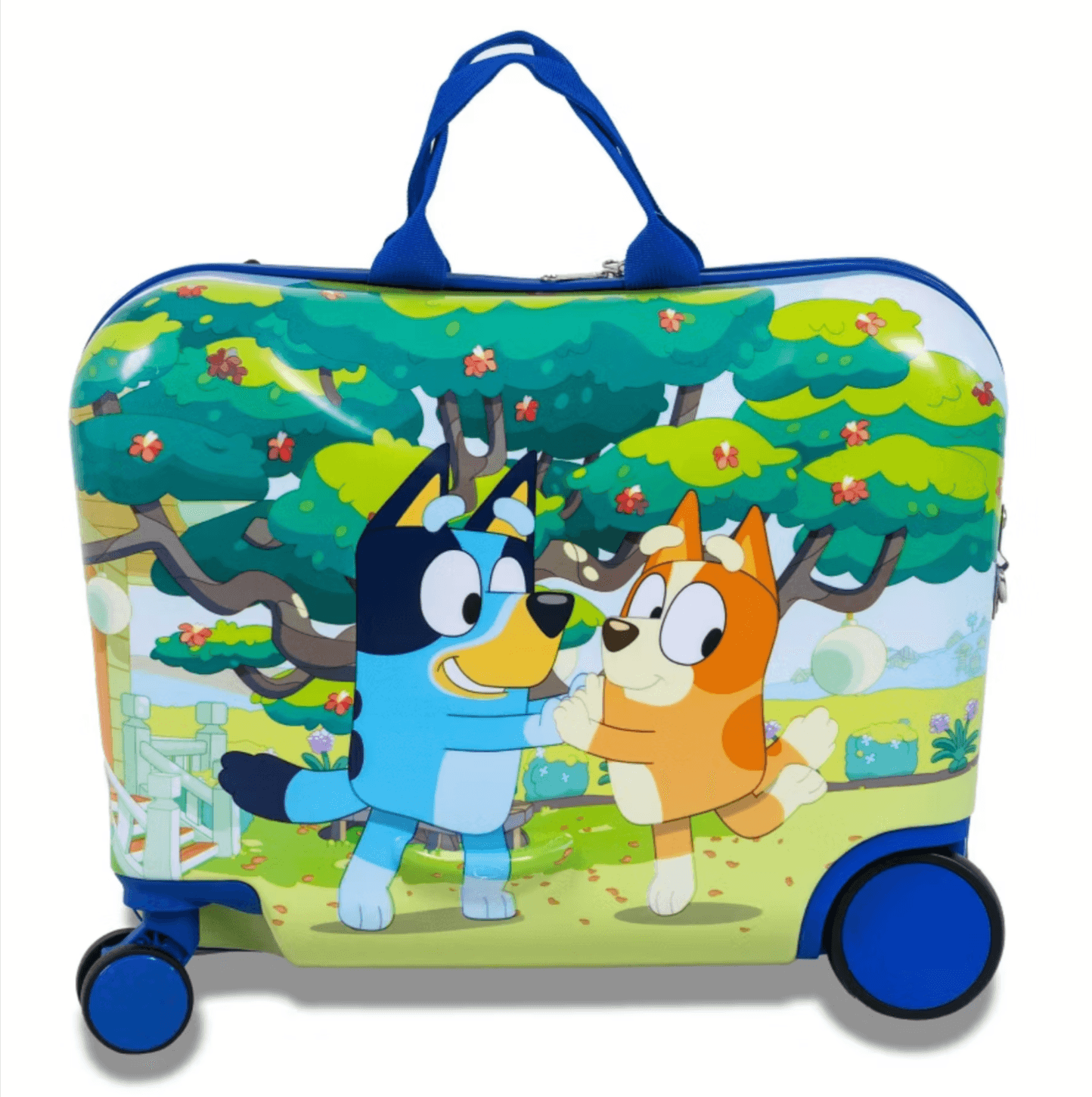 Bluey Checked Hardside Ride-on Luggage eBay