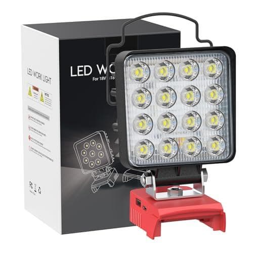 LIVOWALNY 3400-Lumen LED Work Light for Milwaukee 18V Battery (Bare Tool) Amazon
