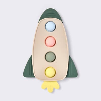 Silicone Pop-it Baby Toy - Rocket - Cloud Island™: Fine Motor Skills, BPA-Free, PVC-Free, Phthalate-Free