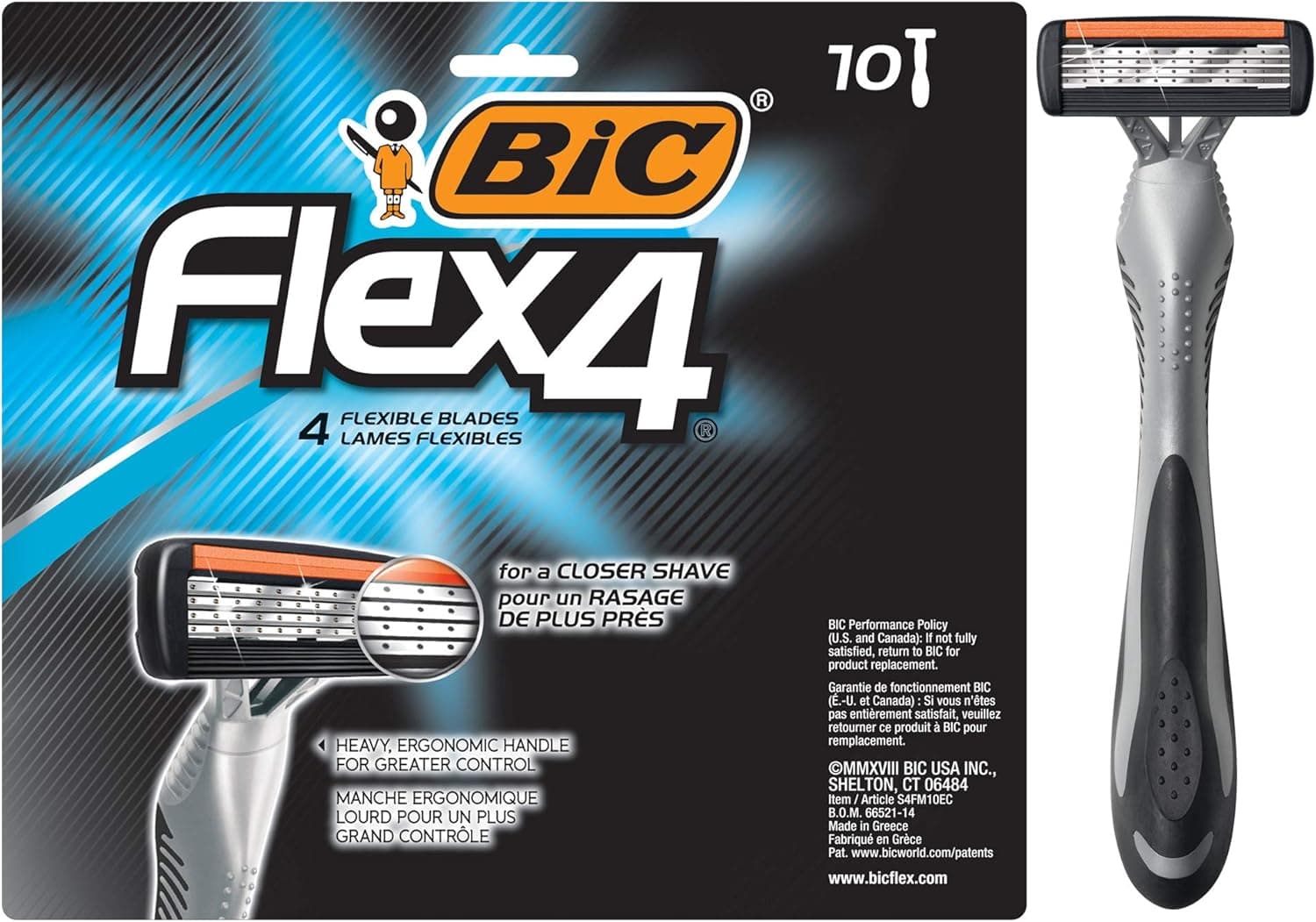 Smooth, Close & Comfortable Shave with BIC Flex 4 Razors