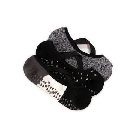 MUK LUKS Women's Studio Ballerina Cotton Low-Cut Socks, 3-Pack, Shoe Size 6-10