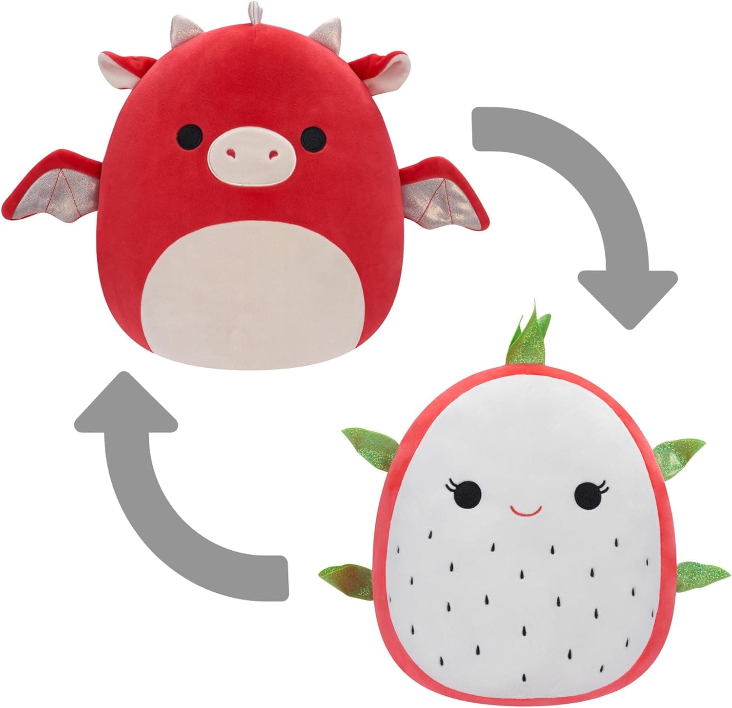 Flippable Squishmallows Plush - Dragonfruit and Dragon