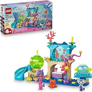 LEGO Gabby’s Dollhouse Mermaid Gabby’s Aquarium Adventure Building Blocks - Pretend Play & Learning Toy for Girls & Boys, Ages 4+ - Includes Mercat Mini Dolls - Gift Idea for Birthdays - 11204