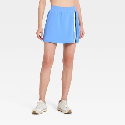 Women's Woven High-Rise Asymetrical Pleated Skort 15.5" - All In Motion™ Blue XXXL
