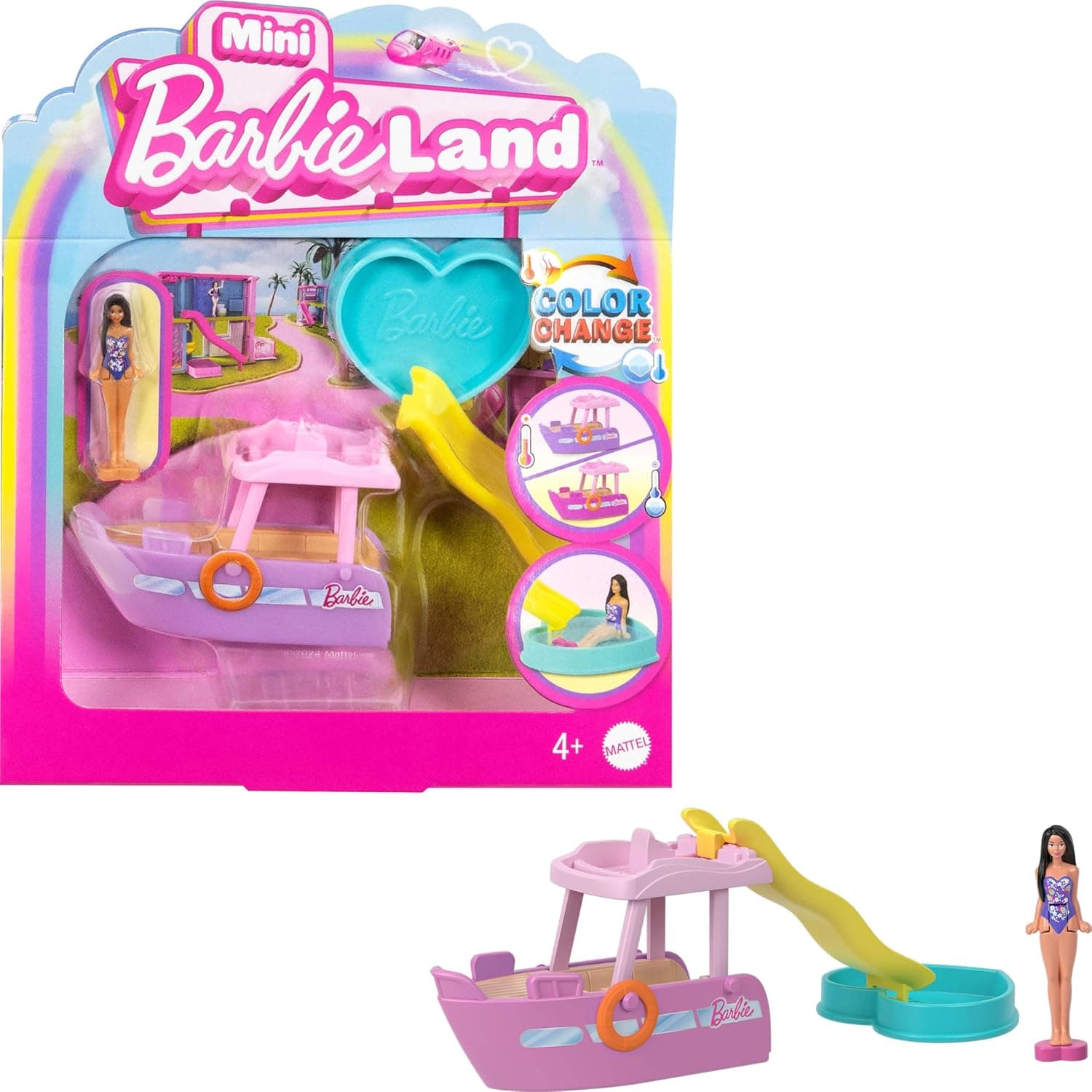 Barbie Mini BarbieLand Playsets with Color-Changing Boat