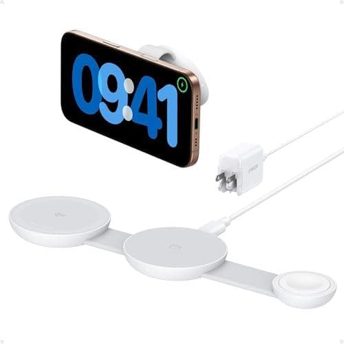Anker MagSafe MagGo UFO 3-in-1 15W Qi2 Wireless Compact Foldable Travel Charging Pad Electronics.woot!