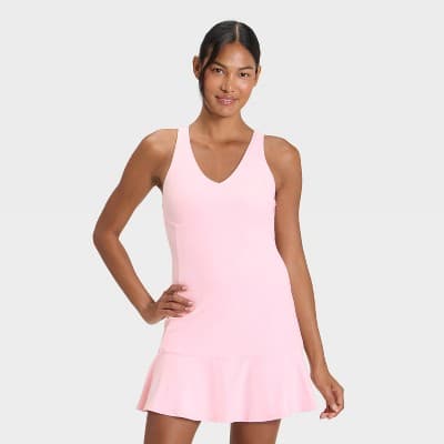 Women's Everyday Soft Ruffle Dress - All In Motion™ Light Pink XL