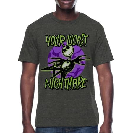 The Nightmare Before Christmas, Men's & Big Men's Halloween Graphic Tee, Sizes XS-3XL