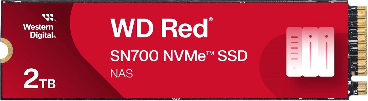 WD Red SN700 2TB NVMe SSD for NAS - Up to 3,400 MB/s