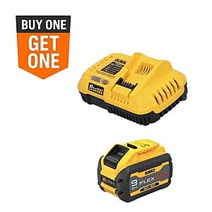 DEWALT FLEXVOLT 9.0Ah Battery & Charger + Bonus Tool