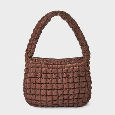 Puffer Hobo Shoulder Bag - Wild Fable™ Brown